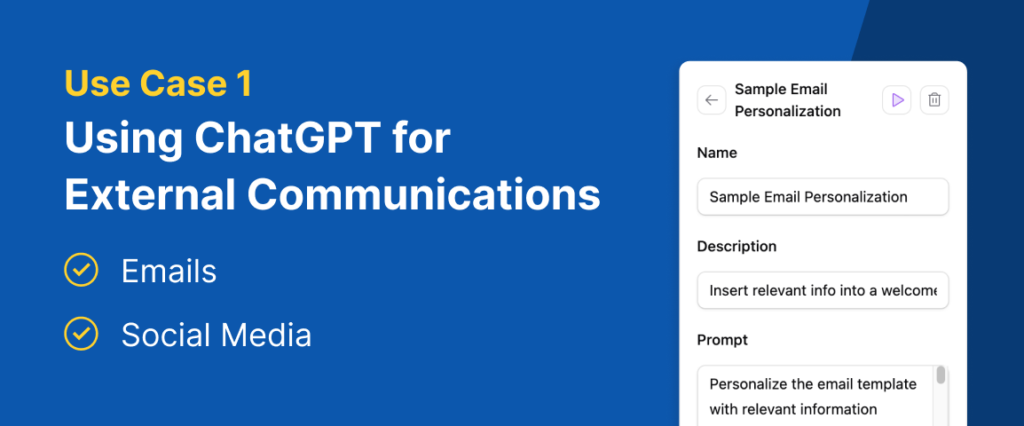 Using ChatGPT for external communications