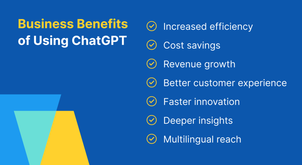 Business benefits of ChatGPT