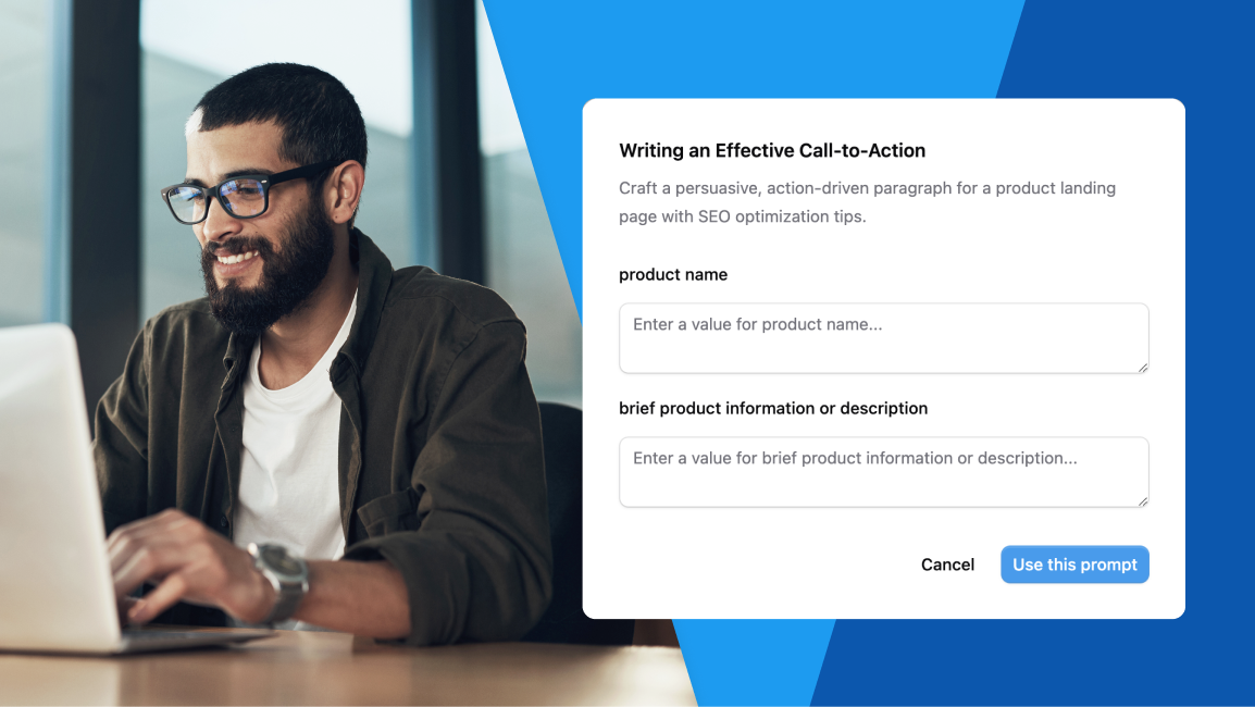 Sample prompt, writing an effective call to action.