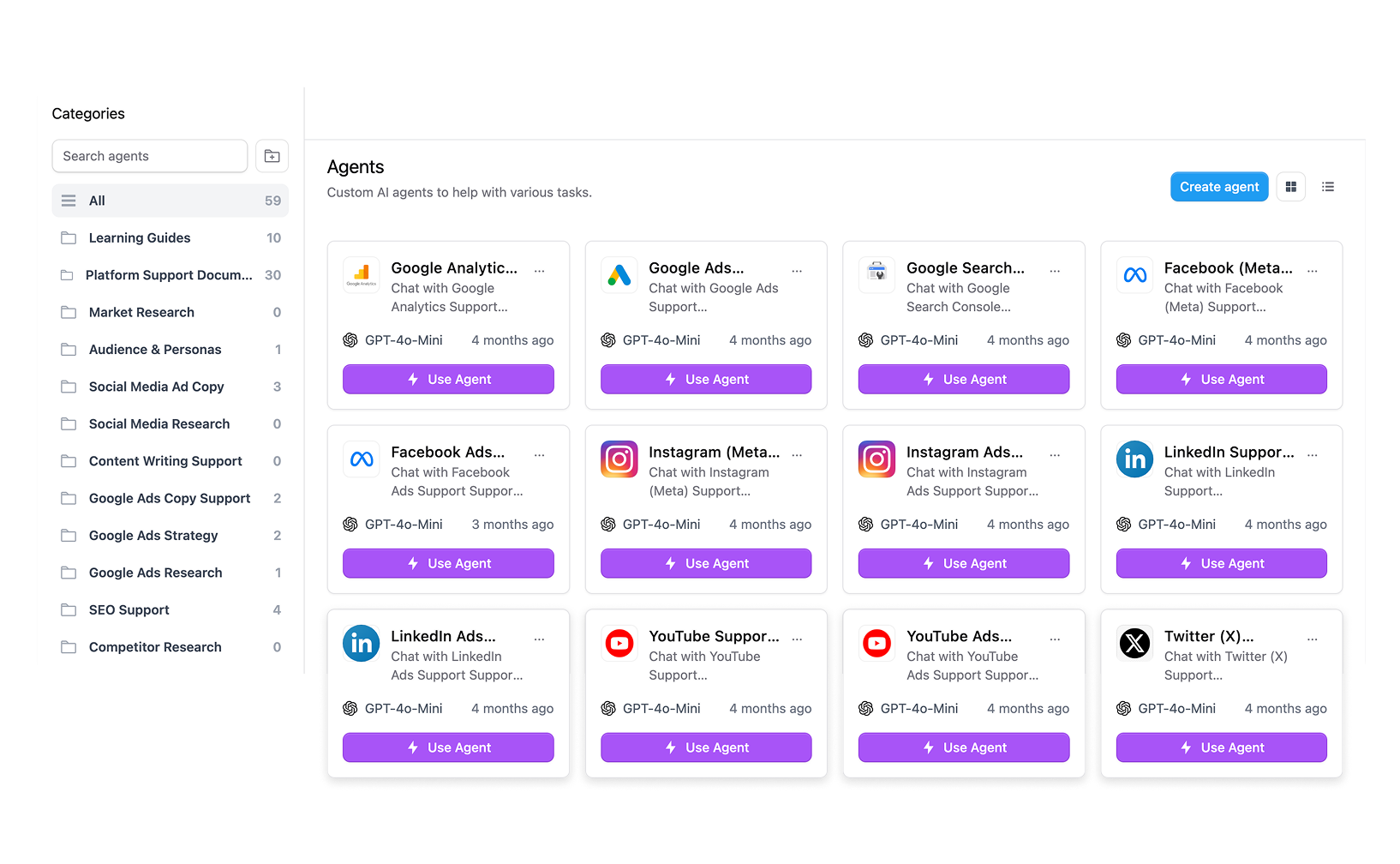 Custom Claude agents selection menu and dashboard